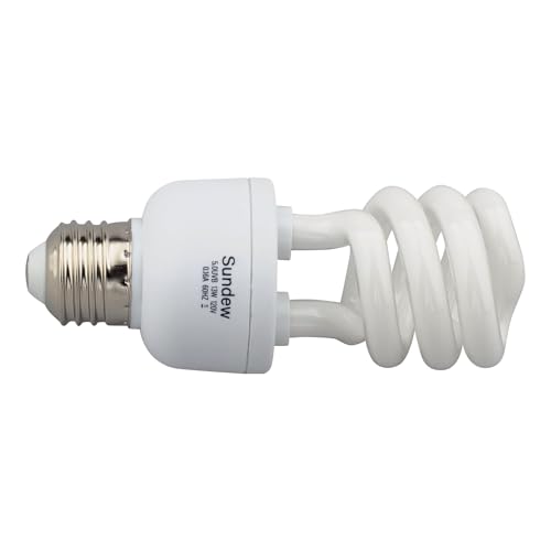 Sundew 5.0 UVB Compact Fluorescent Reptile Light Bulb, Tropical Terrarium Lamp for Reptiles and Amphibians, E26 Base, 120V