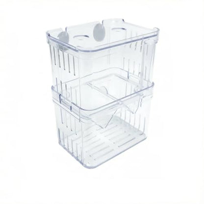 Mipukbay Aquarium Small Isolation Breeding Box, Acrylic Transparent Aquarium Breeder Box for Fish Fry Hatching, Shrimp Breeding, Betta, Guppy, Killifish, Clownfish, Suitable for Small Fish Tanks - size: Small