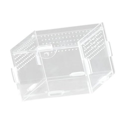 Clear Acrylic Reptiles Tanks with Ventilation Holes Terrarium Box for Small Lizards and Snake Jumping Spiders Watching Reptiles Container Box - size: 8X7X10 horizontal