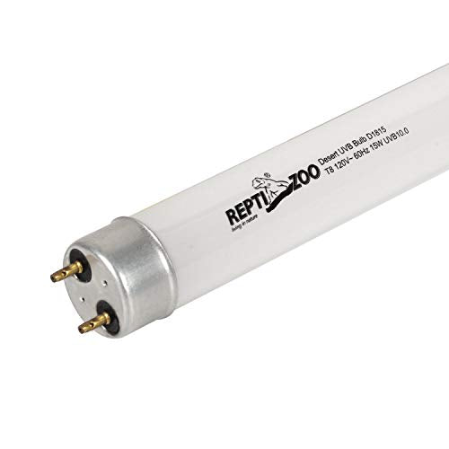 REPTI ZOO T8 Reptile Sun UVB Terrarium Desert Reptile 18 inch UVB Bulb Fluorescent Lamp Tube T8 15 Watt Habitat Lighting