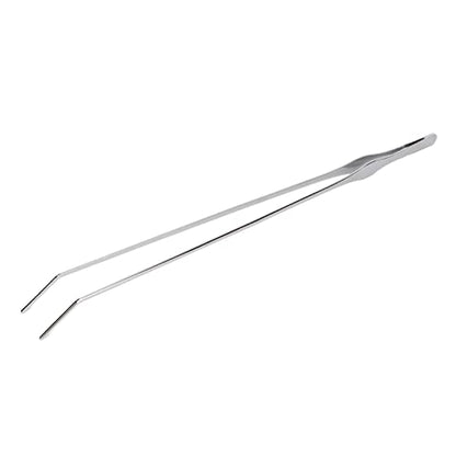 Aquarium Tweezers, 45cm Stainless Steel Feeding Tongs, Rust Long Handle for Reptile, Plant, and Deep Tank Use (Curved Tweezers) - size: Curved Tweezers