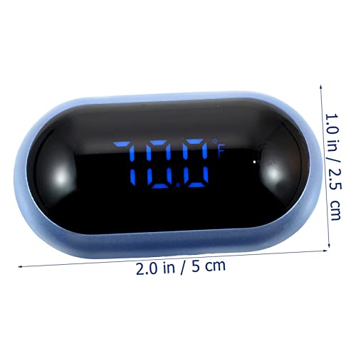Healifty Digital Aquarium Thermometer High Precision Fish Tank Temperature Gauge with LED Display Blue Eye Fahrenheit for Reptile Box and Home Use Water Temp Measure Device