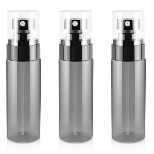 3Pack Small Spray Bottles, 2oz Black Plastic Fine Mist Mini Mister Bottles for Hair, Cleaning, Salons, Planting, Skin Care - color: Black-3, size: 2OZ