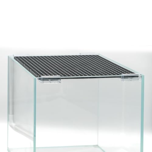 LINLAN 3/8-inch 12 Pieces Aquarium Cover Bracket, Fish Tank Lid Clips Acrylic Aquarium Cover Clip Support Holder, for Rimless Aquariums - size: Fits 3/8" Glass