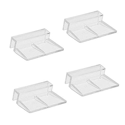 4pcs Clear Color Acrylic Aquarium Fish Tank Glass Cover Clip Support Holder (10mm) - size: 10mm