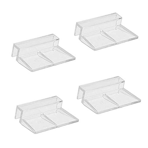 4pcs Clear Color Acrylic Aquarium Fish Tank Glass Cover Clip Support Holder (5mm) - size: 5mm