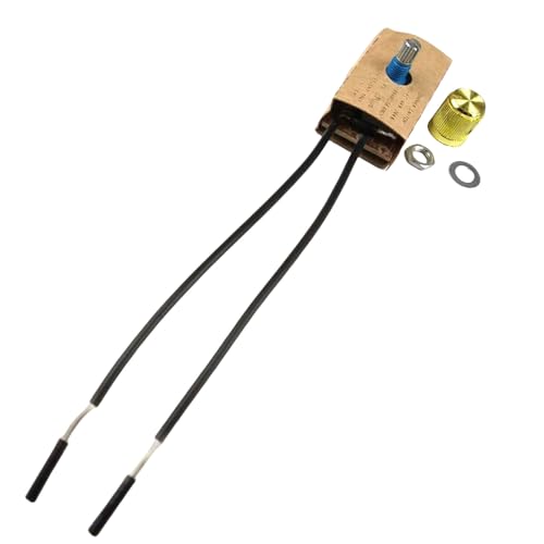 Zing Ear ZE-03 Dimmer Switch Combo Kit Rotary 120VAC 240VAC 300W MAX Repair Tools Replacement Full Range Inline Table Lamps Floor Lights LED Paper Outer Shell Brass Easy to Install Durable
