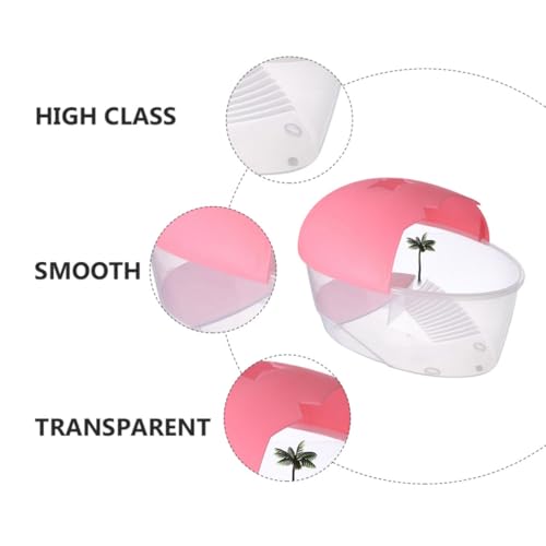 Toddmomy Plastic Turtle Habitat Tank Reptile Living Tank Turtle with Basking Platform and Swimming Area with Ventilation Holes, Convenient to Clean and Deep Enough to Prevent Escape