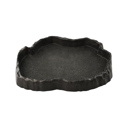 Reptile Water Dish, Reptile Feeding Dish Corner Bowl Breadworm Feeding Food Bowl, Terrarium Decor Bowls for Bearded Dragon Lizard Frog Leopard Gecko Tortoise Hermit Crab Chameleon (Middle) - size: Middle