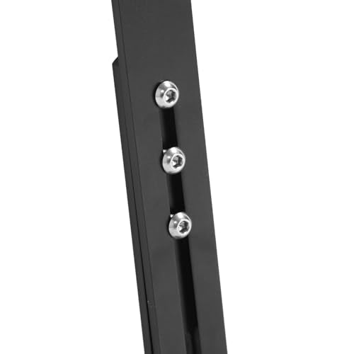 Jiawu Fish Tank Light Stand, Adjustable Height Lightweight Aluminum Alloy High Stability Fish Tank Light Bracket, Reptile Lamp Stand with Hex Wrench Screws for Aquariums Reptile Tanks (Black) - color: Black