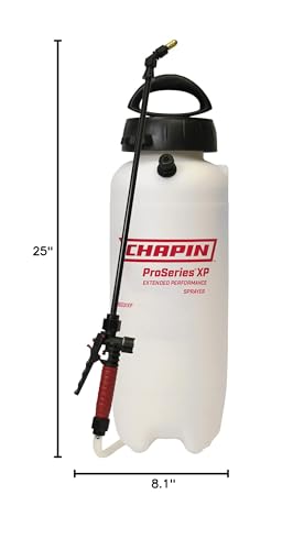 Chapin International 26031XP Chapin ProSeries Poly Sprayer for Fertilizer, Herbicides and Pesticides, 3-Ga, 20 inches, Translucent White - size: 3-Gallon