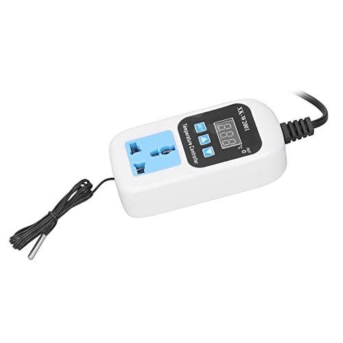 Digital Temperature Controller Automatic Adjustable Thermostat with LCD Display for Greenhouse Aquarium Incubator Reptile Tank ABS Plastic Housing