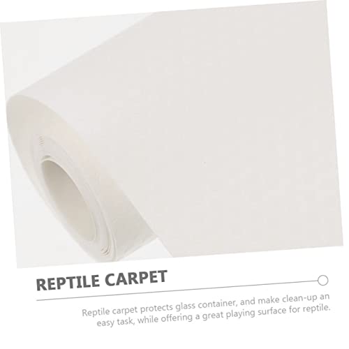 Garneck Reptile Carpet Mat for Leopard Gecko Lizard Snake and Turtle Sturdy Terrarium Substrate Bedding for Reptile Tanks Easy to Clean and Maintain - color: White