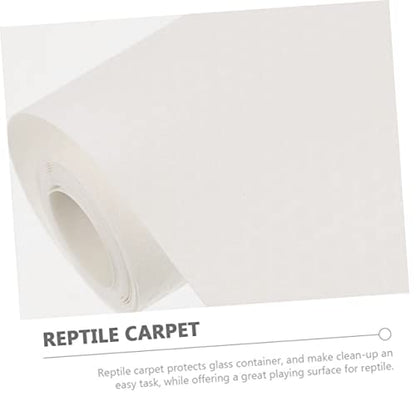 Garneck Reptile Carpet Mat for Leopard Gecko Lizard Snake and Turtle Sturdy Terrarium Substrate Bedding for Reptile Tanks Easy to Clean and Maintain - color: White