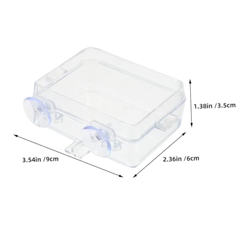 BESPORTBLE Suction Cup Food Bowl Reptile Accessory Bearded Dragon Water Bowl Multi-use Feeder Easy-Clean Reptile Dish
