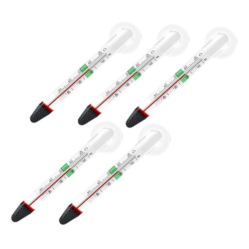 5 Pieces Aquarium Thermometer Fish Tank Thermometer Accessories for All Water