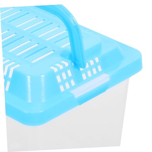 POPETPOP Amphibia Glass Portable Fish Tank, Reptile Terrarium Small Transparent Tank Pet Hamster Box for Reptile Aquarium Decor Glass Containers Plastic Animals