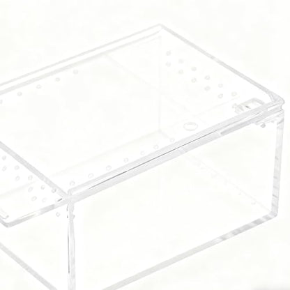 Spider Terrarium, Transparent Breeding Feeding Box, Acrylic Snake Enclosure Feature, Reptile and Amphibian Habitat Design with Usage for Lizard Frog Turtle Observation Breeding Feeding Pet Home