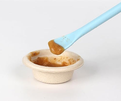 2Pcs Crested Gecko Food Mixing Spoon, Feeding Spoon fit Lizard Gargoyle Bearded Dragon - Blue - size: 1 Ounce (Pack of 2)