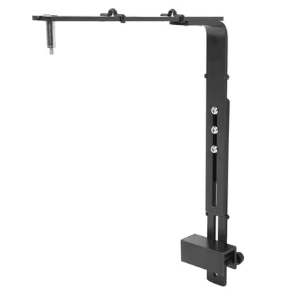 Jiawu Fish Tank Light Stand, Adjustable Height Lightweight Aluminum Alloy High Stability Fish Tank Light Bracket, Reptile Lamp Stand with Hex Wrench Screws for Aquariums Reptile Tanks (Black) - color: Black