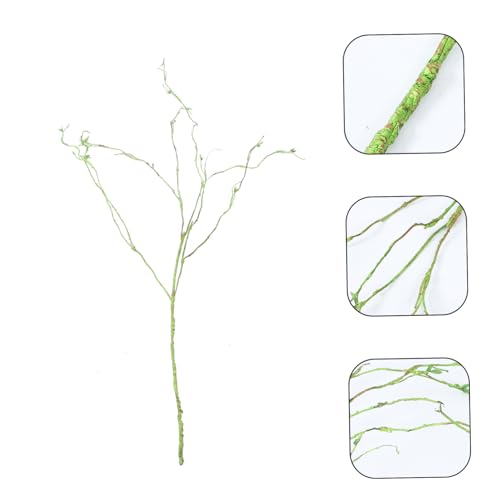 Reptile Terrarium Decor Flexible Green Climbing Vines for Gecko Lizard and Crab Habitat Artificial Vine Plant Suction Cups 3-Piece Set