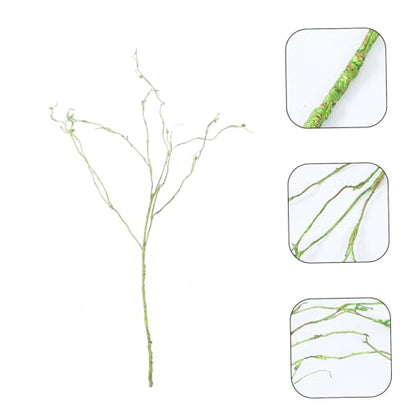 Reptile Terrarium Decor Flexible Green Climbing Vines for Gecko Lizard and Crab Habitat Artificial Vine Plant Suction Cups 3-Piece Set