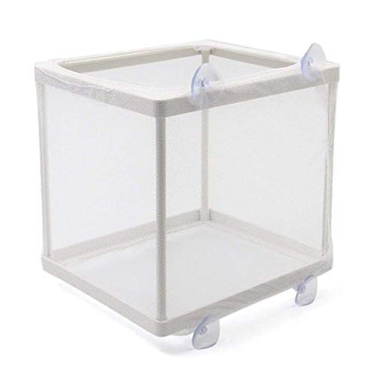 COMOK Fish Hatchery Breeder Box Aquarium Separation Net Nylon Incubator Mesh Fish Breeding Tanks Isolation Box White Square 20PCS - color: White Square