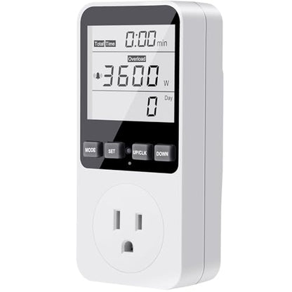 Diymore Watt Meter,Plug-in Socket Power Tester,120V Wide Range,Auto Cost Calculator,Overload Protection,Kilowatt Wattage Voltage AMP Tester,Appliance Power Usage Meter 7 Modes Display