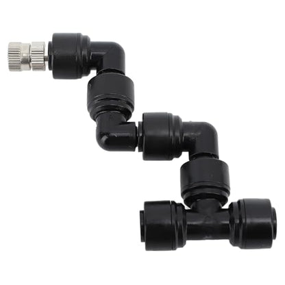 flexman Reptile Mister Nozzles, 360 Degrees All Direction Coverage Embedded Reptile Misting Nozzles for Mist Cooling System Greenhouse Courtyard for Outdoor Patio Poolside, Camping