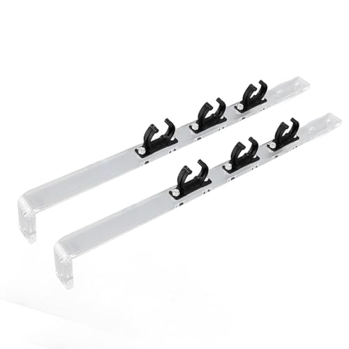 Ymiko Lamp Stand, Reptile Lamp Stand with Adjustable Height 2Pcs Acrylic Aquarium Light Holder, Transparent Aquarium Light Riser, Fish Tank Light Riser Bracket Reptile Light Fixture
