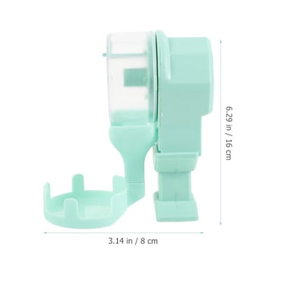 HOMSFOU Automatic Reptile Feeder and 100ml Water Dish Dispenser, Smart Timed Feeding Bowl for Turtles and Lizards, Large Capacity Emerald Reservoir for Terrarium Use