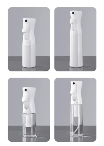 Continuous Mist Spray Bottle, 300ml/10.1oz (White, 10.1OZ/300ml) - color: White