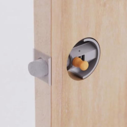 Generic HLOCK Temporary High-Resistant, Self-Closing Plastic Latch/Lock for Secure Door Protection - Ideal for Construction Sites, Offices, and Homes - Easy Installation Three (3) Pieces
