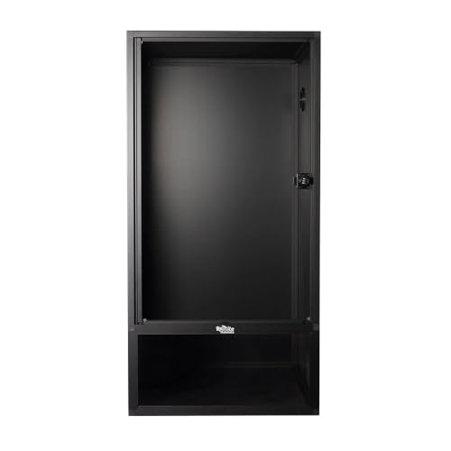 Reptile Habitats 24x24x48 (120 Gallon) Arboreal Tokay Gecko Enclosure PVC Panels, Glass Doors, Lightweight, Easy to Assemble, Heavy Duty Screen, Aluminum Frame