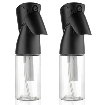 Spray Bottles 250ml/8.5oz 2 Pack Continuous Spray Bottle for Hair Refillable Fine Mist Sprayer Water Spray Bottles for Cleaning Kitchen Hair Care Skin Toner(Black) - style: B-black 2PCS