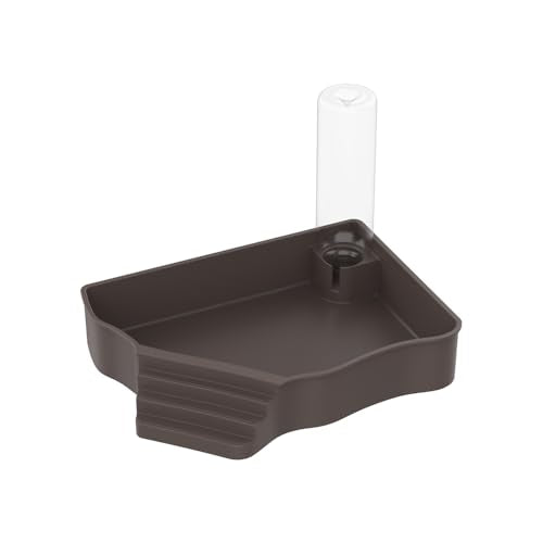 Reptile Water Feeder Automatic Water Dispenser with Ramp Extra Large Reptile Bathing Pool for Gecko, Snake, Turtle, Bearded Dragon, Lizard Bath Aquarium Ornament (with Bottle) - size: with Bottle