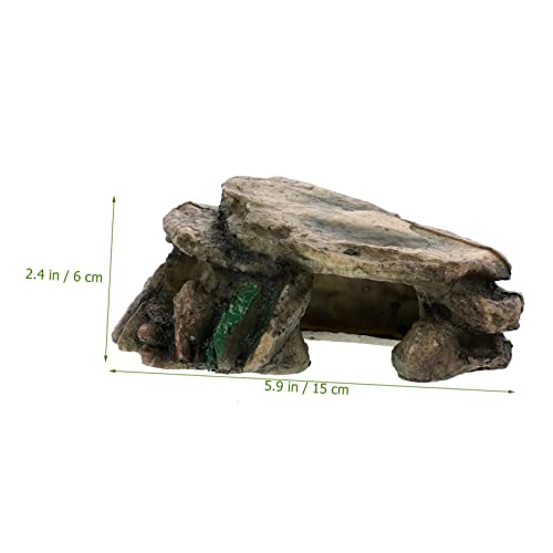 NOLITOY Turtle Climbing Platform with Cave and Ramp Durable Aquarium Ornament for Snakes Lizards and Turtles Stable Design for Reptile Habitat and Easy Cleaning