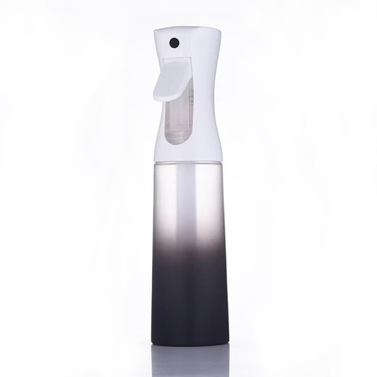 ZALUJMUS Ultra Fine Mist Spray Bottle, 200ml Continuous Sprayer, Plastic Reusable Container for Hair, Travel Size, Hand Wash Care, Sport Theme (Black) - color: Black