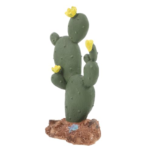 VICASKY Resin Cactus Terrarium Plant for Reptile Habitat, Desert Simulation Aquarium Decor for Snake Tank and Turtle Tank, Plastic Reptile Plant for Terrarium and Cactus