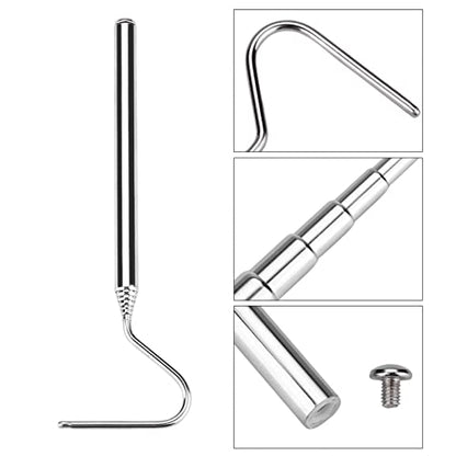 Collapsible Snake Hook Stainless Steel Extensible Snake Catcher Capture Hook for Catching Handling Grabber Separate Small Pet Snake