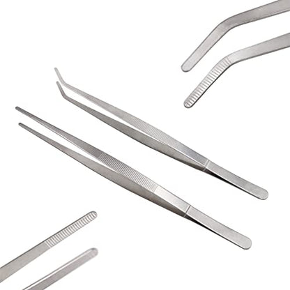3in1 Feeding Tool Reptile Feeding Tongs Cricket Clamp Bug Scooper, Cleaning Supplies Scooper+ 2x Tweezers for Reptile, Hedgehog, Hamsters, Guinea Pig,Lizard, Spider Bearded Dragon (Black) - color: Black