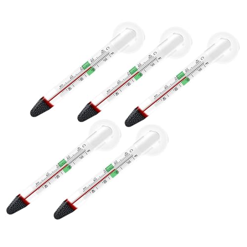 5X Aquarium Thermometer with Suction Cup Suspended Design Accessories High
