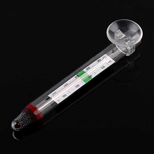 10 Pieces Aquarium Floating Thermometer Fish for Tank Thermometers Easy to Read No Messy Wires Suck Inside of Terrarium Aquarium Fish Tank Digital Scale Stick on Thermostat Thermometer Strip Display