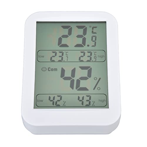 SUNGOOYUE Thermometer Hygrometer, Accurate Dual Probe Sensor with Large LCD Display, for Reptile Enclosures Greenhouse Warehouse Wine Cellar