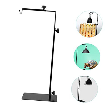 BESPORTBLE Adjustable Height Reptile Tank Lamp Stand Metal Light Rack Heat Lamp for Pets