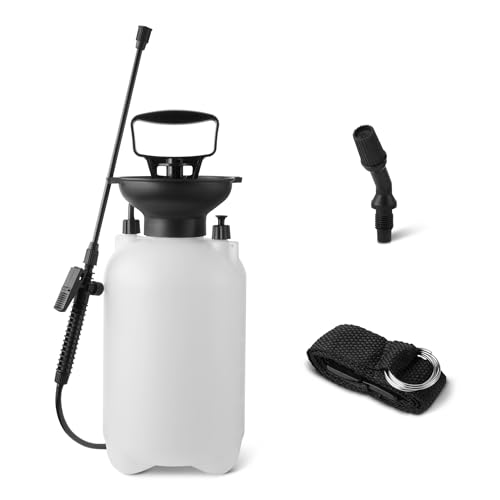 Amazon Basics Garden Sprayer for Gardens and Flower Beds, 1.3 Gallon (5L) Capacity with Extension Wand - style: Garden Sprayer