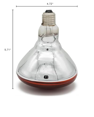 Infrared Bulb Red Hard Explosion-Proof Glass Infrared Heating Lamp for Chicken,Pet,Bathroom Warming Light Bulb(250w,120v) - color: Dark Red