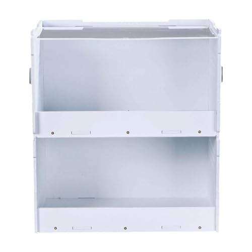 Reptile Breeding Box Reptile Feeding Box Spider Tank Starter Kit Reptile Tank Enclosure Crib Turtle Snails Stackable Two Tier Acrylic Wood, S - size: S