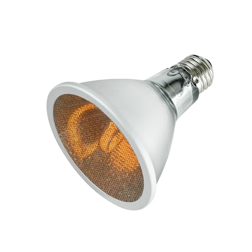 REPTI ZOO Reptile Basking Heat Lamp Bulb, 50W Splashproof Energy Saving Deep Heater Non-Luminous Carbon Infrared Heat Bulb for Reptile Amphibians - style: 50W