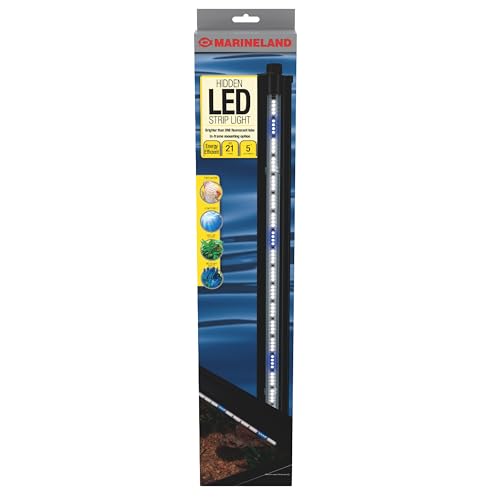 MarineLand Hidden LED Strip Light for Aquariums, White and Blue LEDs